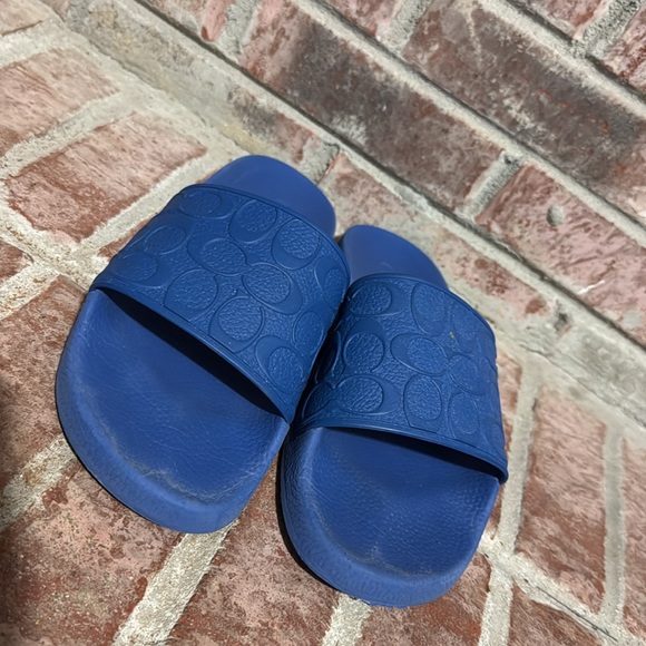 Mens Coach blue monogram slides size 10 - Picture 9 of 10
